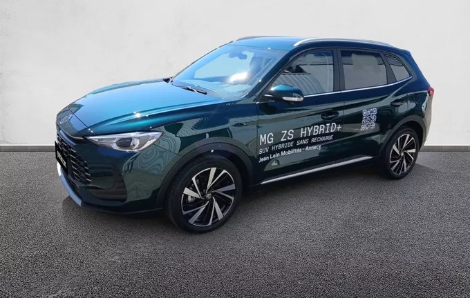 MG ZS 1.5 L Hybrid+ 197 ch Luxury extérieur trois quart avant gauche 9212