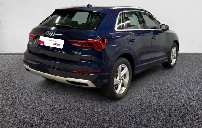 AUDI Q3 40 TDI 190 ch S tronic 7 Quattro Design Luxe extérieur trois quart arrière droit 2128902