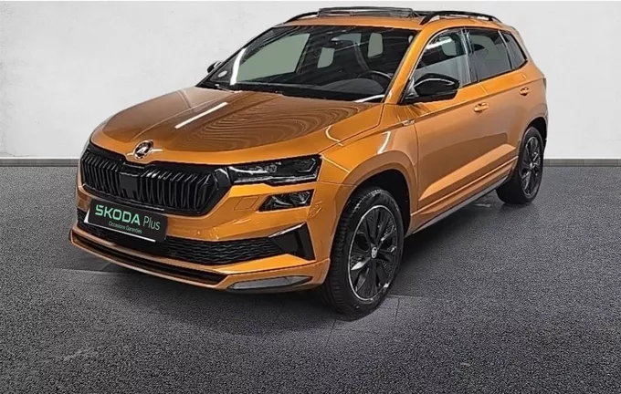 SKODA KAROQ 2.0 TDI 150 ch SCR DSG74x4 Sportline extérieur trois quart avant gauche 2129033