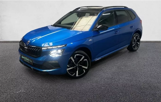 SKODA KAMIQ 1.0 TSI Evo 2 116 ch DSG7 Monte Carlo extérieur trois quart avant gauche 2128219