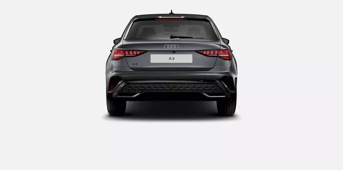 AUDI A3 Sportback TFSI e Hybride rechargeable 204 S tronic 6 S line extérieur trois quart arrière droit 8965