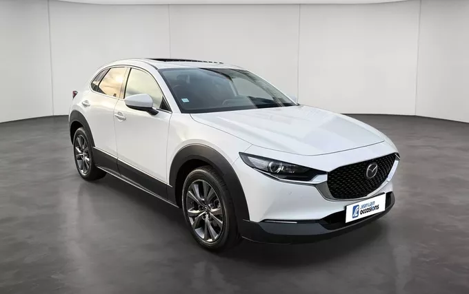 MAZDA CX-30 2.0L SKYACTIV-X M Hybrid 180 ch 4x4 BVA6 Exclusive extérieur trois quart avant droit 213654