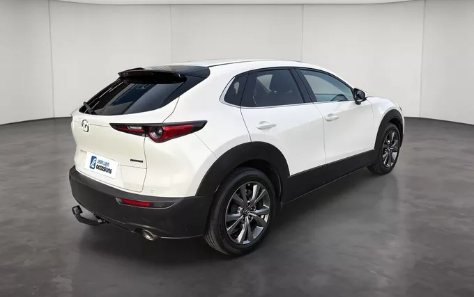 MAZDA CX-30 2.0L SKYACTIV-X M Hybrid 180 ch 4x4 BVA6 Exclusive extérieur trois quart arrière droit 213654