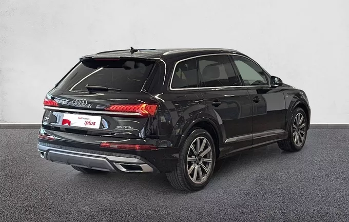 AUDI Q7 55 TFSI e 380 Tiptronic 8 Quattro S line extérieur trois quart arrière droit 2122880