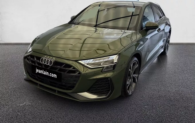 AUDI A3 Sportback TFSI e Hybride rechargeable 204 S tronic 6 S line extérieur trois quart avant gauche 6049