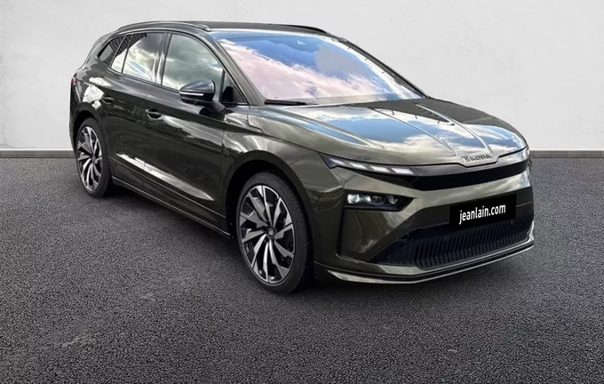 SKODA ENYAQ 85 Sportline extérieur trois quart avant droit 4379