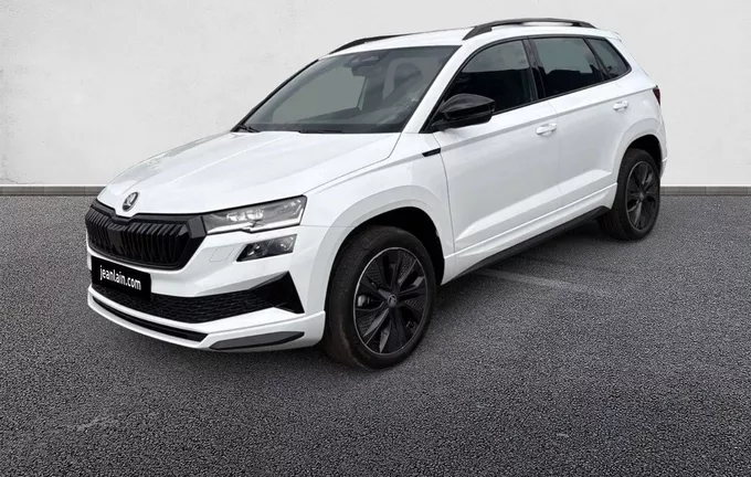 SKODA KAROQ 1.5 TSI Evo 2 150 ch ACT DSG7 Sportline extérieur trois quart avant gauche 4309