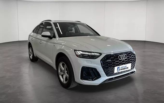 AUDI Q5 Sportback 50 TFSIe 299 S tronic 7 Quattro S line extérieur trois quart avant droit 2132723