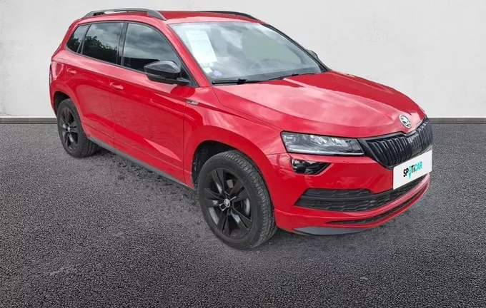 SKODA KAROQ 1.5 TSI 150 ch ACT DSG7 Sportline extérieur trois quart avant droit 2128763