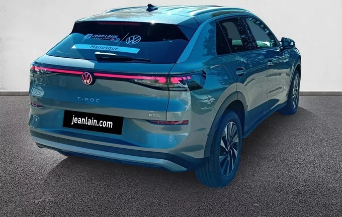 VOLKSWAGEN T-ROC 1.5 eTSI EVO2 Hybrid 116 ch DSG7 Style extérieur trois quart arrière droit 1719