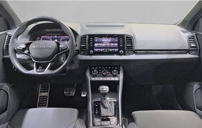 SKODA KAROQ 1.5 TSI Evo 2 150 ch ACT DSG7 Sportline extérieur trois quart avant droit 2130774