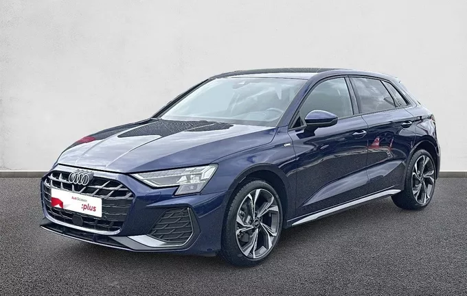 AUDI A3 Sportback TFSI Mild Hybrid 116 S tronic 7 S line extérieur trois quart avant gauche 2129779