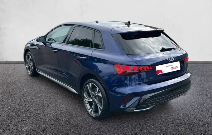 AUDI A3 Sportback TFSI Mild Hybrid 116 S tronic 7 S line extérieur trois quart arrière gauche 2129779