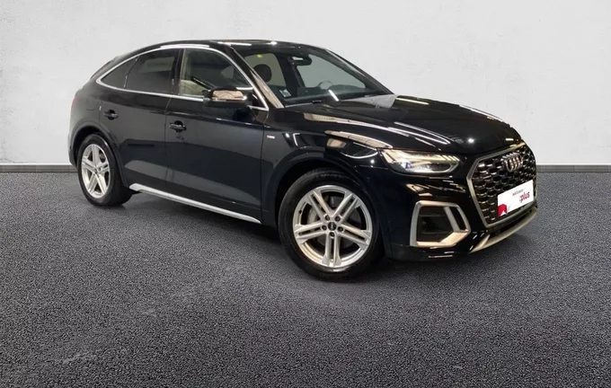 AUDI Q5 Sportback 50 TFSIe 299 S tronic 7 Quattro S line extérieur trois quart avant droit 2131623