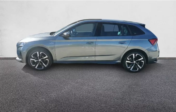 SKODA SCALA 1.5 TSI Evo 2 150 ch DSG7 ACT Monte-Carlo extérieur trois quart arrière gauche 450920