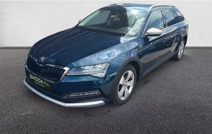 SKODA SUPERB Combi 2.0 TDI 200 SCR DSG7 4x4 Scout extérieur trois quart avant gauche 2128473