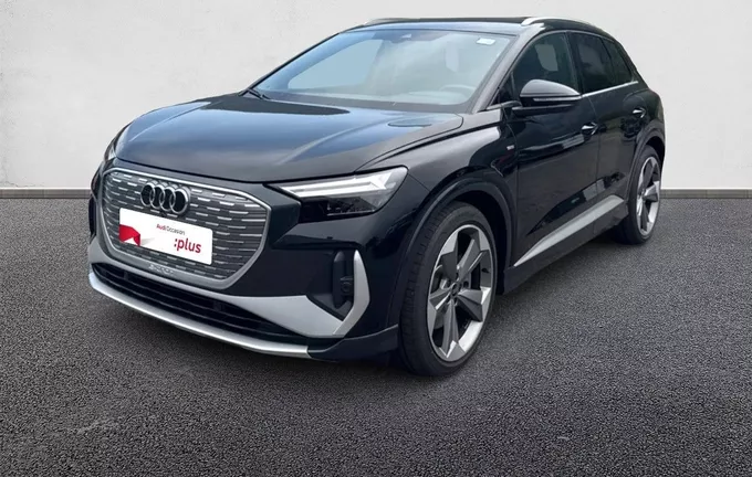 AUDI Q4 E-TRON 45 285 ch 82 kWh quattro S line extérieur trois quart avant gauche 2130758