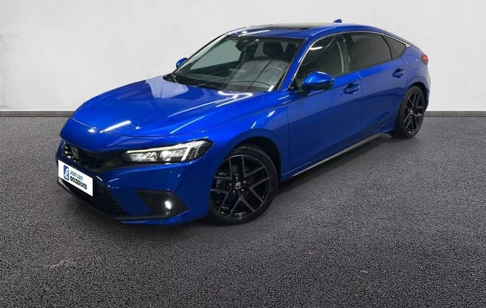 HONDA CIVIC e:HEV 2.0 i-MMD Advance extérieur trois quart avant gauche 14027