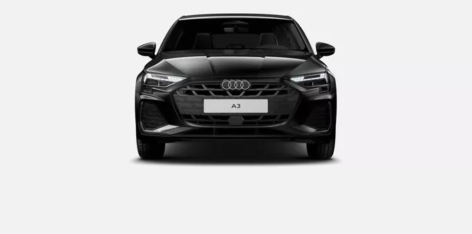 AUDI A3 Sportback TFSI e Hybride rechargeable 204 S tronic 6 S line extérieur trois quart avant droit 5482