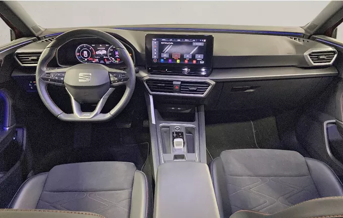 SEAT LEON 1.4 e-Hybrid 204 ch DSG6 FR extérieur trois quart avant droit 2119461