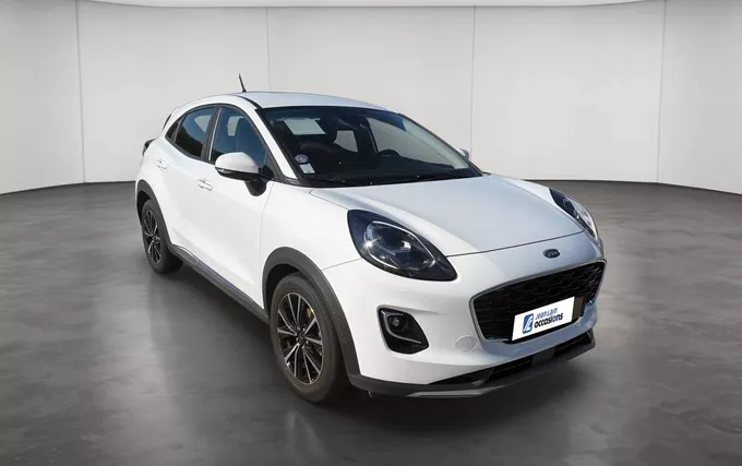 FORD PUMA 1.0 Flexifuel 125 ch mHEV S&S BVM6 Titanium extérieur trois quart avant droit 2132737
