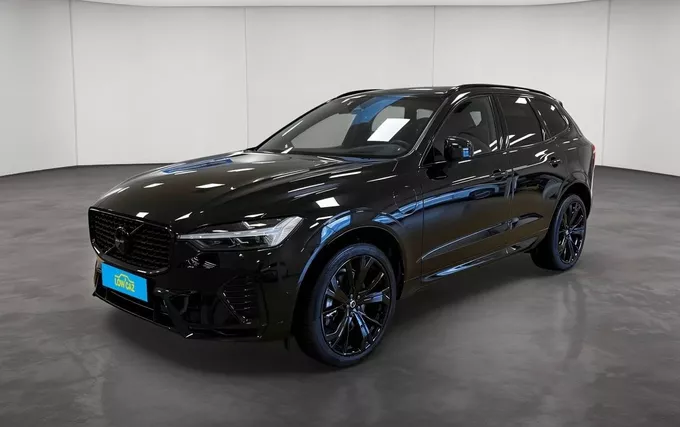 VOLVO XC60 T6 AWD Hybride rechargeable 253 ch+145 ch Geartronic 8 Black Edition extérieur trois quart avant gauche 2132543