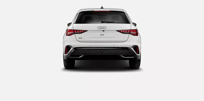 AUDI A3 Sportback TFSI e Hybride rechargeable 204 S tronic 6 S line extérieur trois quart arrière droit 5306
