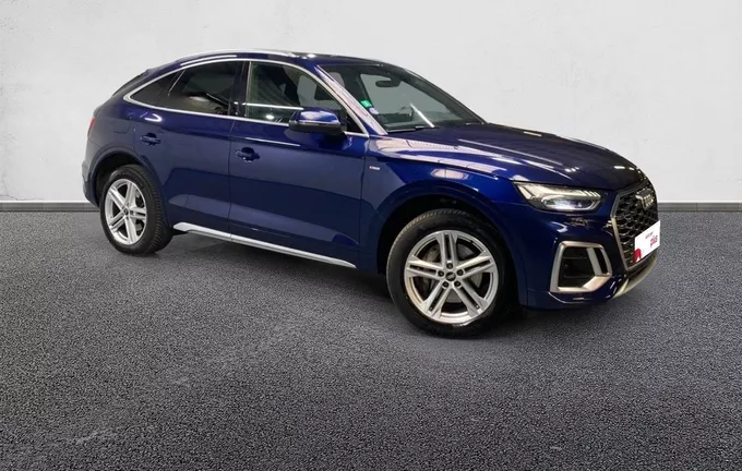 AUDI Q5 Sportback 50 TFSIe 299 S tronic 7 Quattro extérieur trois quart avant droit 2114643