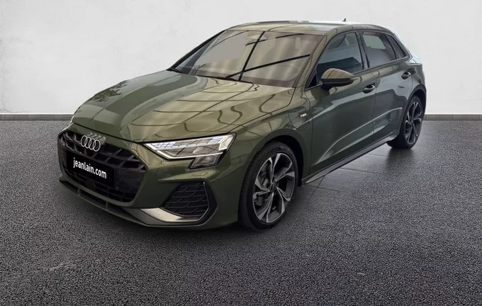 AUDI A3 Sportback TFSI e Hybride rechargeable 204 S tronic 6 S line extérieur trois quart avant gauche 5889