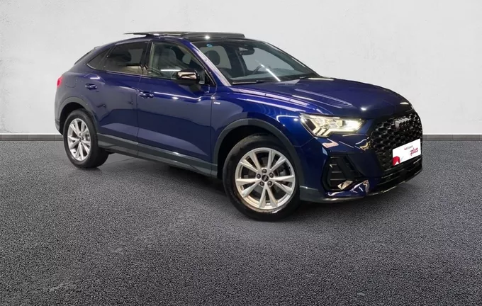 AUDI Q3 Sportback 35 TFSI 150 ch S tronic 7 S line plus extérieur trois quart avant droit 2130789
