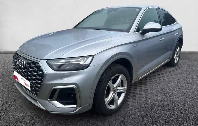 AUDI Q5 Sportback 50 TFSIe 299 S tronic 7 Quattro S line extérieur trois quart avant gauche 2123578