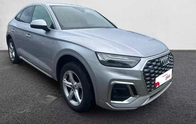 AUDI Q5 Sportback 50 TFSIe 299 S tronic 7 Quattro S line extérieur trois quart avant droit 2123578