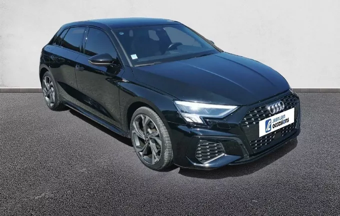 AUDI A3 Sportback 35 TFSI Mild Hybrid 150 S tronic 7 S Line extérieur trois quart avant droit 460615